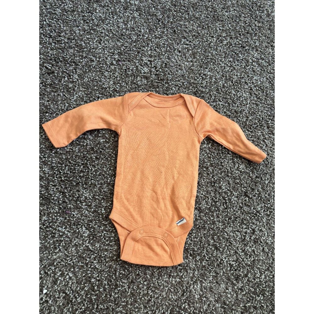 Gerber Peach Long Sleeve Onesie Newborn Baby Unisex